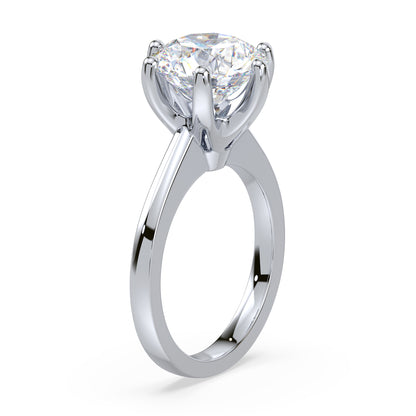 Refined Six-Prong Solitaire Diamond Ring