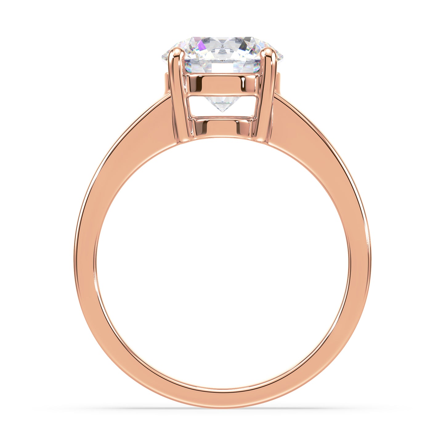 Lustrous Round Diamond Solitaire Ring