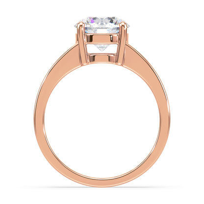 Lustrous Round Diamond Solitaire Ring