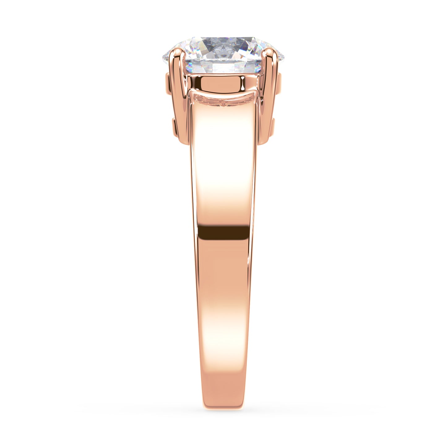 Lustrous Round Diamond Solitaire Ring