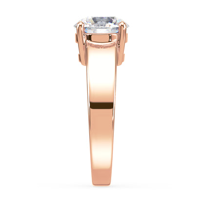 Lustrous Round Diamond Solitaire Ring