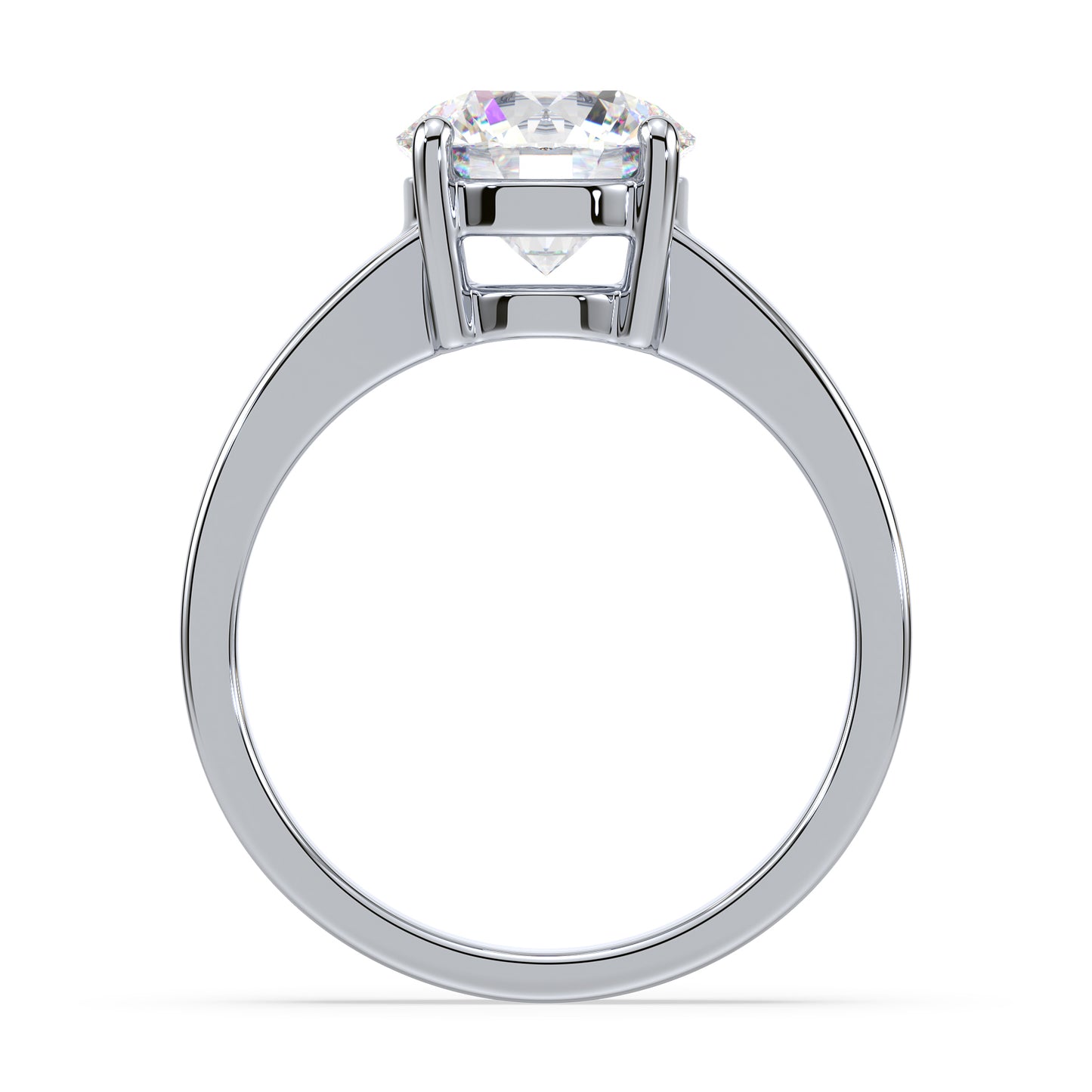 Lustrous Round Diamond Solitaire Ring