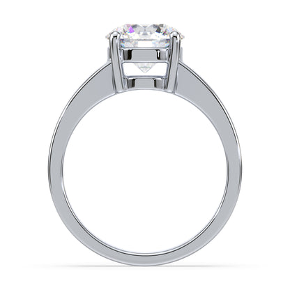 Lustrous Round Diamond Solitaire Ring