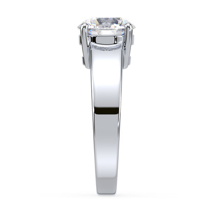 Lustrous Round Diamond Solitaire Ring