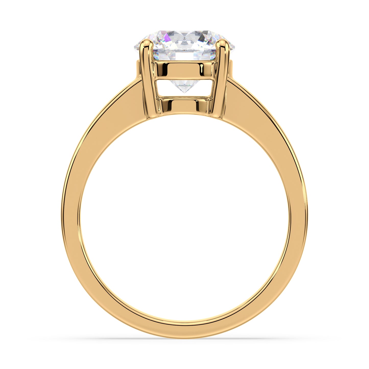 Lustrous Round Diamond Solitaire Ring