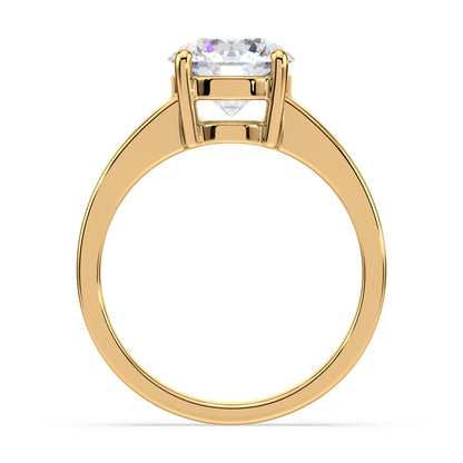 Lustrous Round Diamond Solitaire Ring