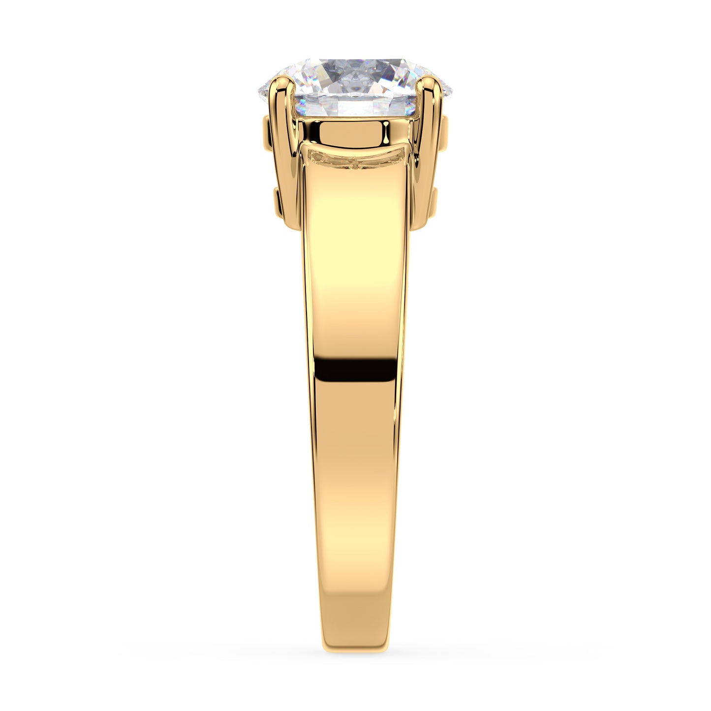 Lustrous Round Diamond Solitaire Ring