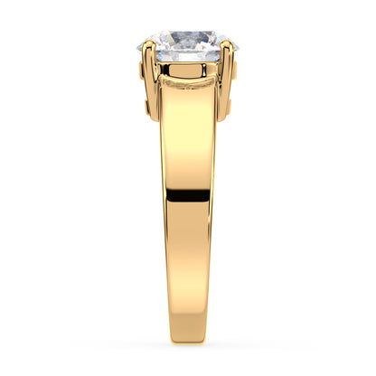 Lustrous Round Diamond Solitaire Ring