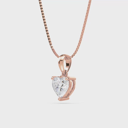Heart-Shaped Diamond Pendant