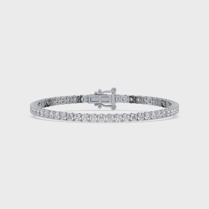 Golden Radiance Diamond Tennis Bracelet