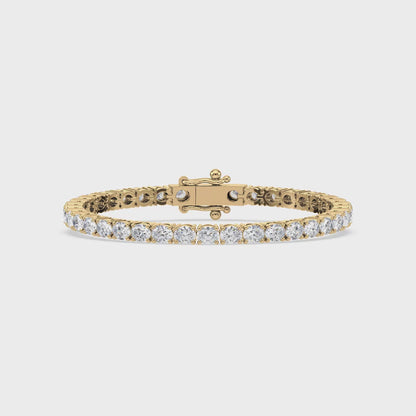 Golden Elegance Diamond Tennis Bracelet