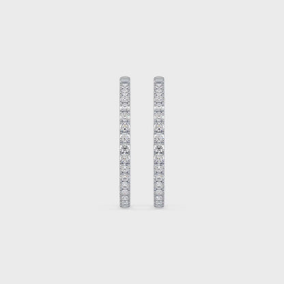 Contemporary Diamond Hoops