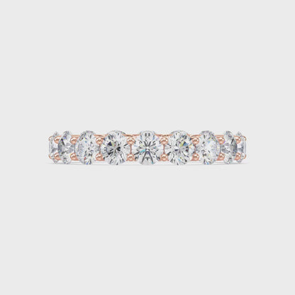 Radiant Diamond Eternity Ring in Rose Gold