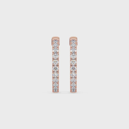 Classic Diamond Hoop Earrings