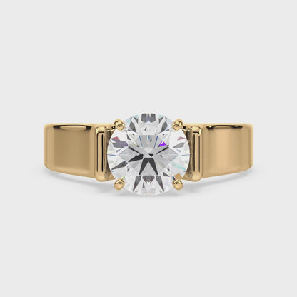 Bold Solitaire Diamond Engagement Ring