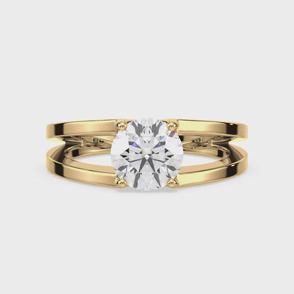 Contemporary Open Band Diamond Ring