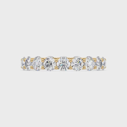 Radiant Diamond Eternity Ring in Rose Gold