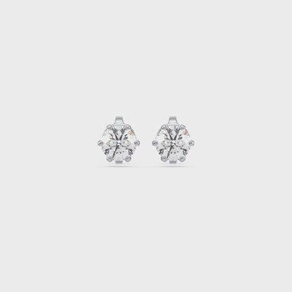 Radiant Solitaire Diamond Studs