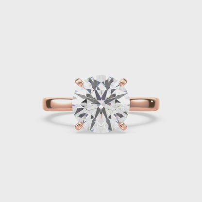 Radiant Round Diamond Solitaire Ring
