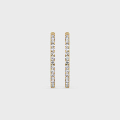 Contemporary Diamond Hoops
