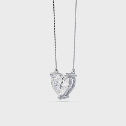 Heart-Cut Diamond Solitaire Pendant