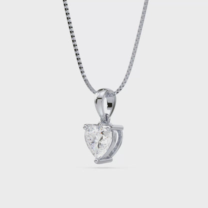 Heart-Shaped Diamond Pendant