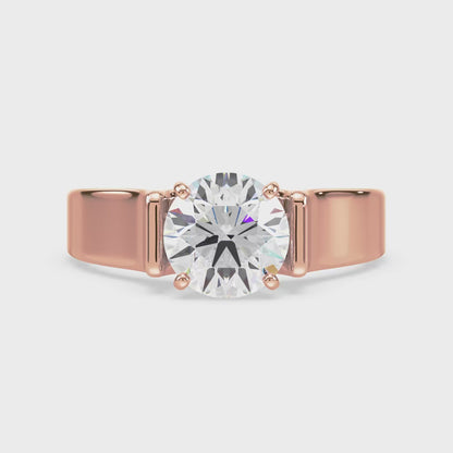 Bold Solitaire Diamond Engagement Ring