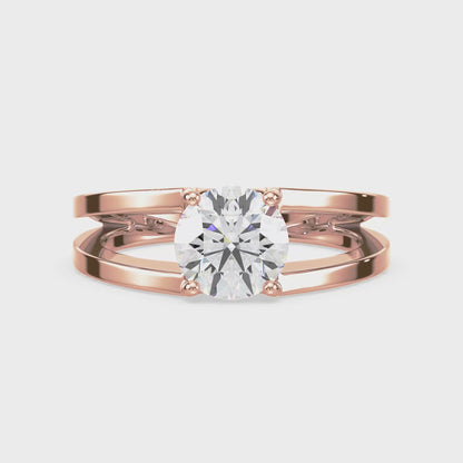 Contemporary Open Band Diamond Ring