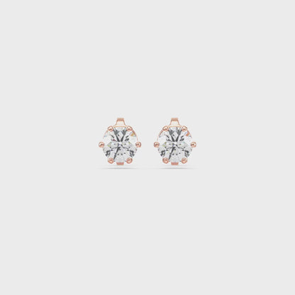 Radiant Solitaire Diamond Studs