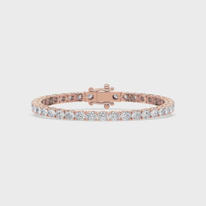 Golden Elegance Diamond Tennis Bracelet
