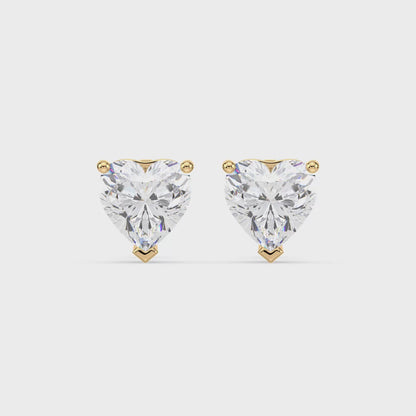 Romantic Heart Diamond Studs