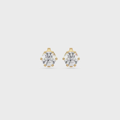 Radiant Solitaire Diamond Studs