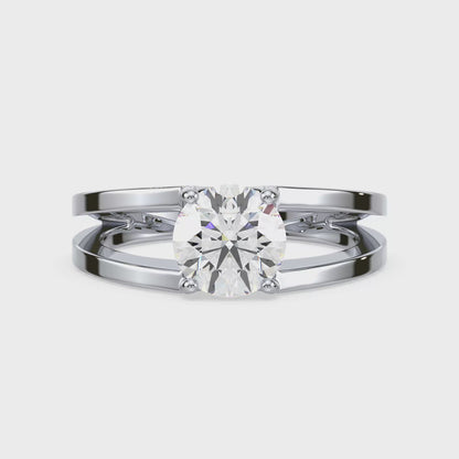 Contemporary Open Band Diamond Ring