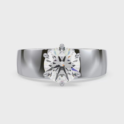 Classic Round Diamond Solitaire Ring