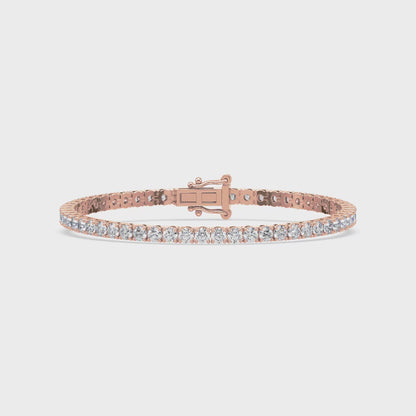 Golden Radiance Diamond Tennis Bracelet