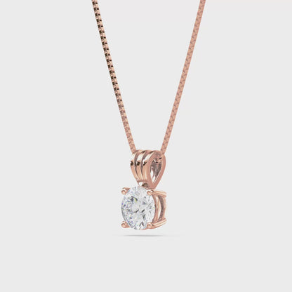 Elegant Solitaire Diamond Pendant