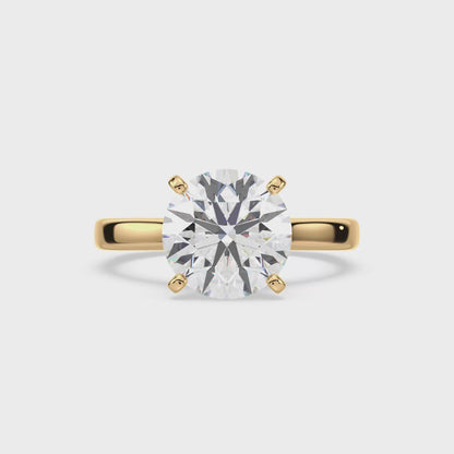 Radiant Round Diamond Solitaire Ring