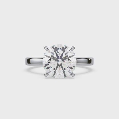 Radiant Round Diamond Solitaire Ring