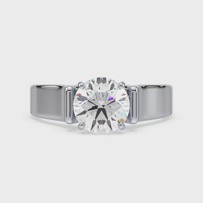 Bold Solitaire Diamond Engagement Ring