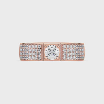 Bold Pave-Set Diamond Band Ring