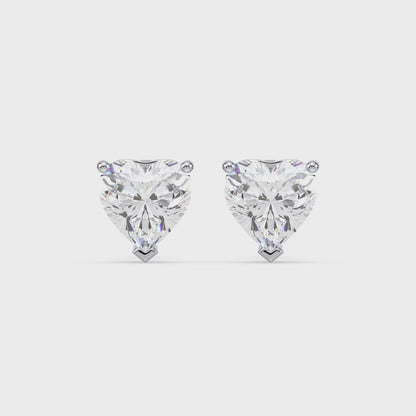 Romantic Heart Diamond Studs