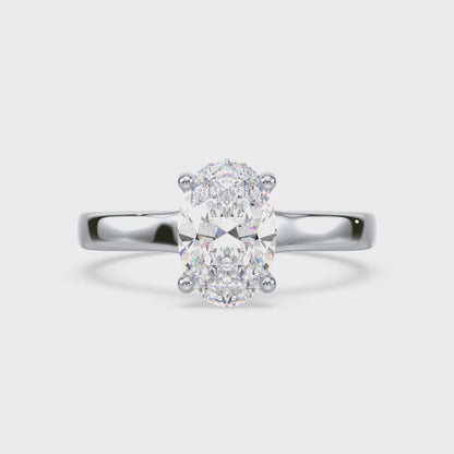 Timeless Oval-Cut Solitaire Diamond Ring