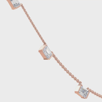 Emerald Baguette Necklace