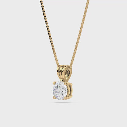 Elegant Solitaire Diamond Pendant