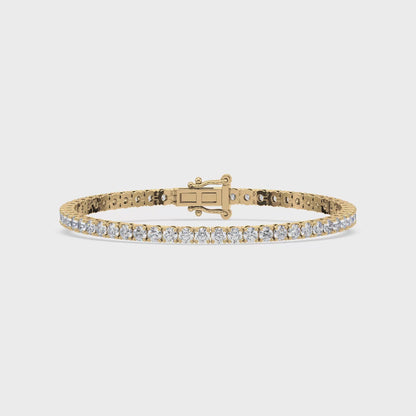 Golden Radiance Diamond Tennis Bracelet