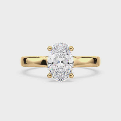 Timeless Oval-Cut Solitaire Diamond Ring